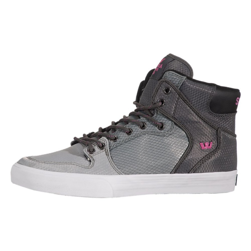 Cano Alto Supra Vaider Feminino Cinzentas Pretas | LHBZJ0978