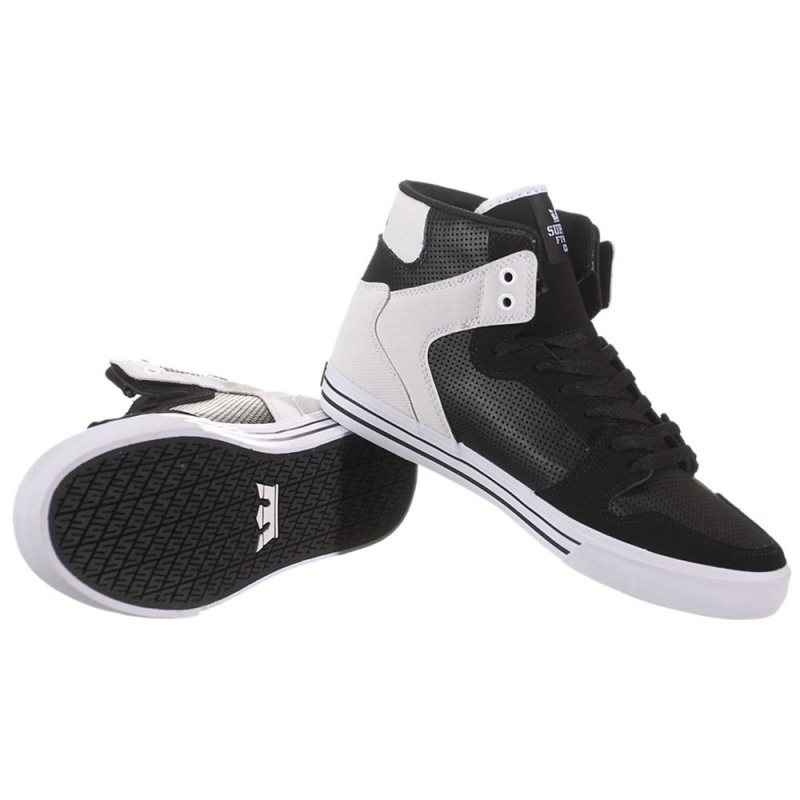 Cano Alto Supra Vaider Feminino Pretas Branco | XKZCG0465