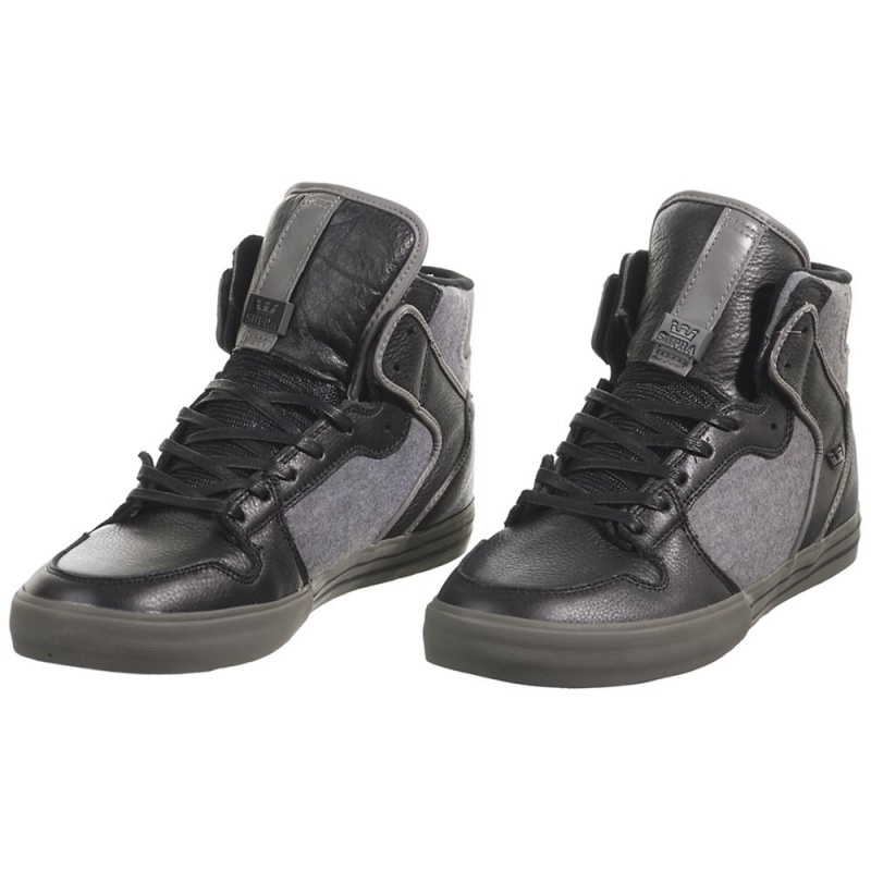 Cano Alto Supra Vaider Feminino Pretas Cinzentas | CBKIM4932