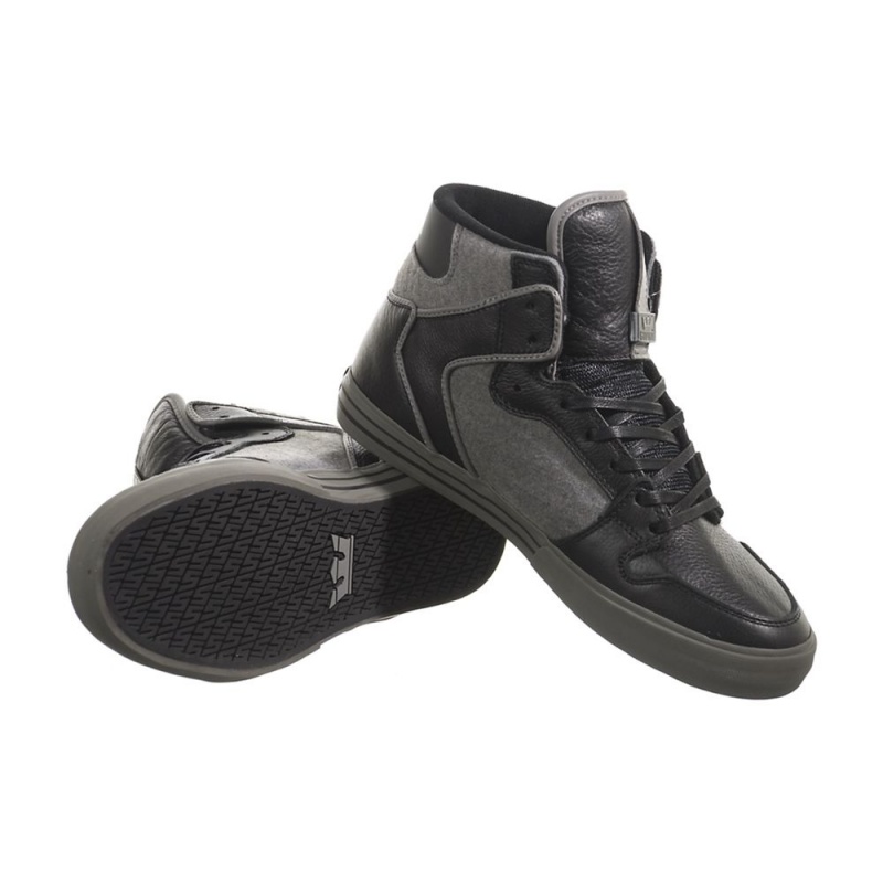 Cano Alto Supra Vaider Feminino Pretas Cinzentas | CBKIM4932