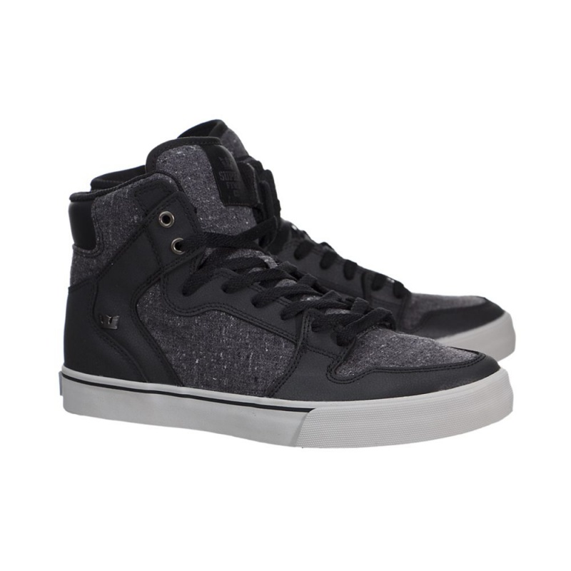 Cano Alto Supra Vaider Feminino Pretas Cinzentas | AMRLV3147