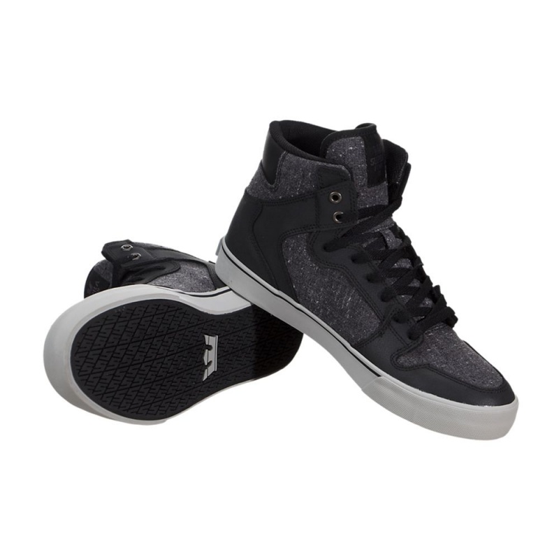 Cano Alto Supra Vaider Feminino Pretas Cinzentas | AMRLV3147