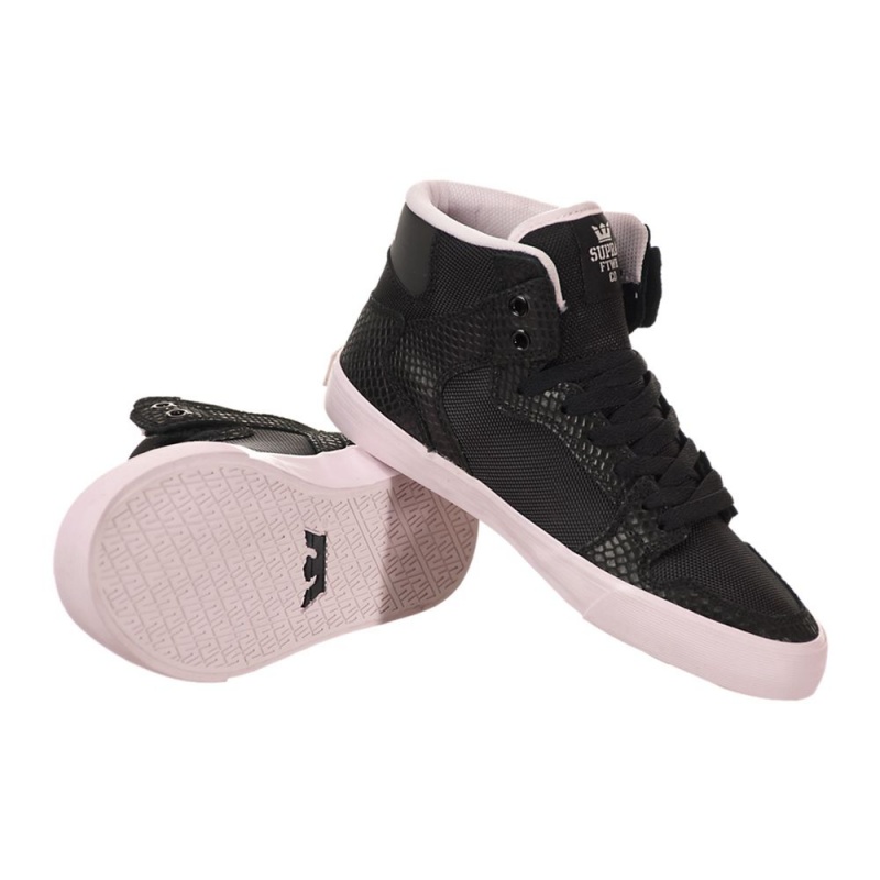 Cano Alto Supra Vaider Feminino Pretas Rosa | XVWUB9825