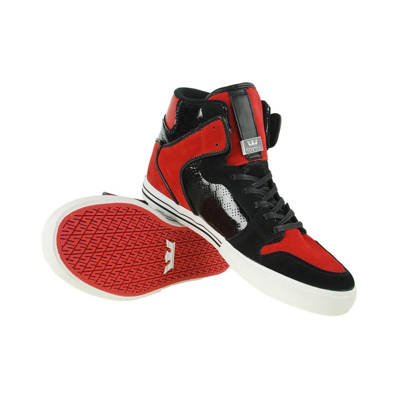 Cano Alto Supra Vaider Feminino Pretas Vermelhas | XCLGP7045