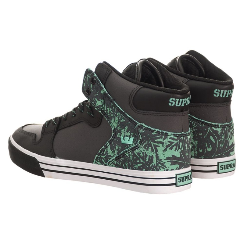 Cano Alto Supra Vaider Feminino Pretas Verdes | VJPLT6821