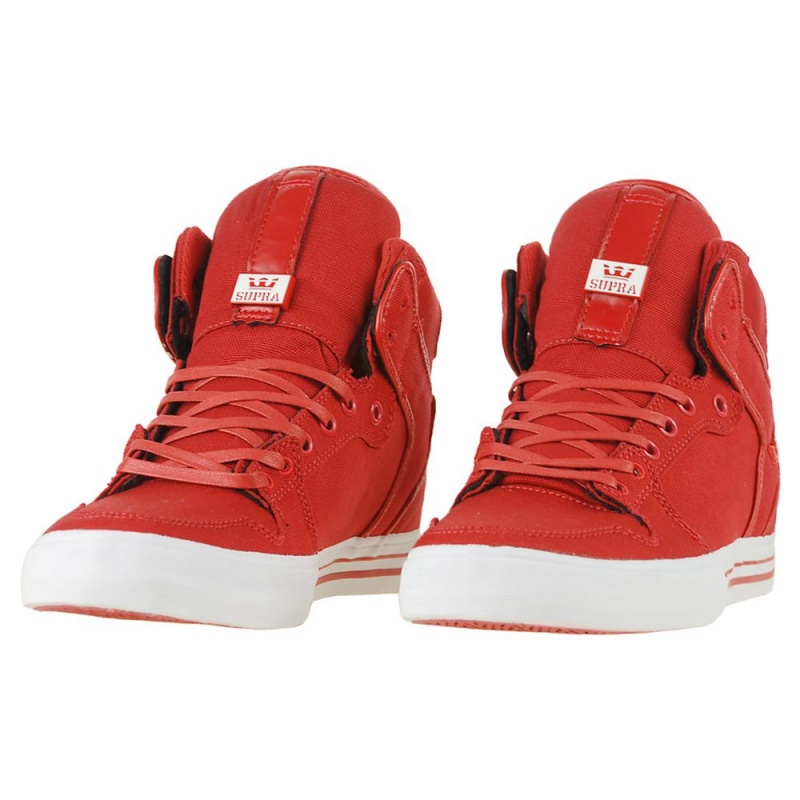 Cano Alto Supra Vaider Feminino Vermelhas | WYHOD2304