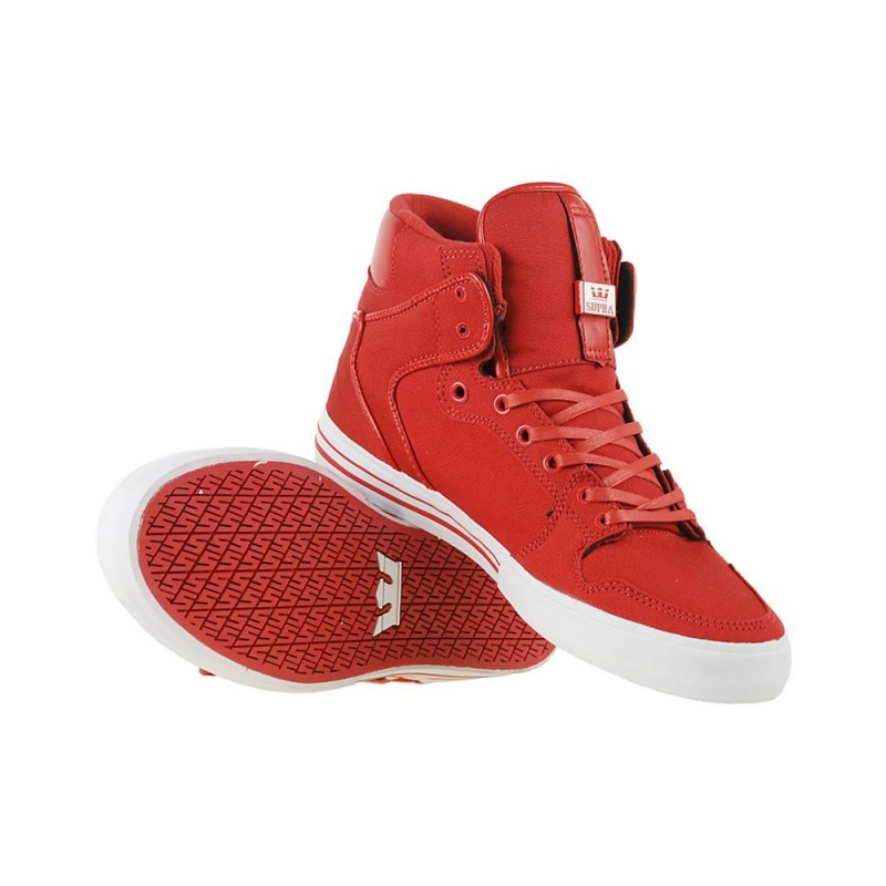 Cano Alto Supra Vaider Feminino Vermelhas | WYHOD2304