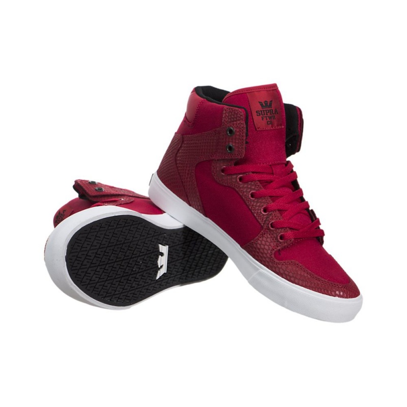 Cano Alto Supra Vaider Feminino Vermelhas | YQKRT6952