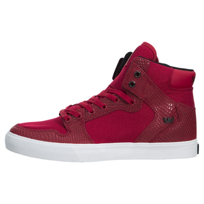 Cano Alto Supra Vaider Feminino Vermelhas | YQKRT6952