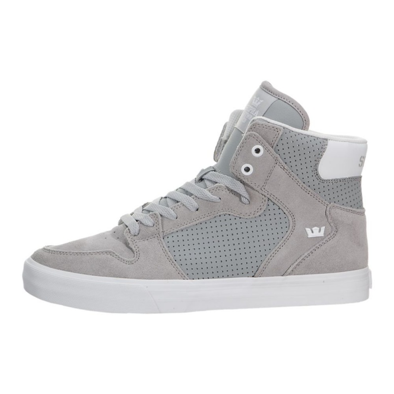 Cano Alto Supra Vaider Masculino Cinzentas Branco | FGADV4783