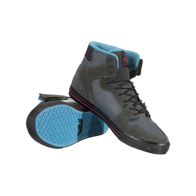 Cano Alto Supra Vaider Masculino Cinzentas Pretas | HALXK3752