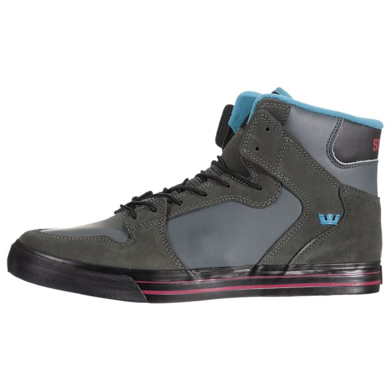 Cano Alto Supra Vaider Masculino Cinzentas Pretas | HALXK3752