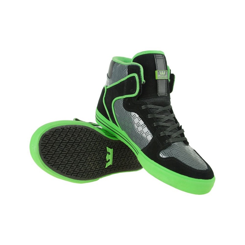 Cano Alto Supra Vaider Masculino Cinzentas Pretas | UNBIW0326