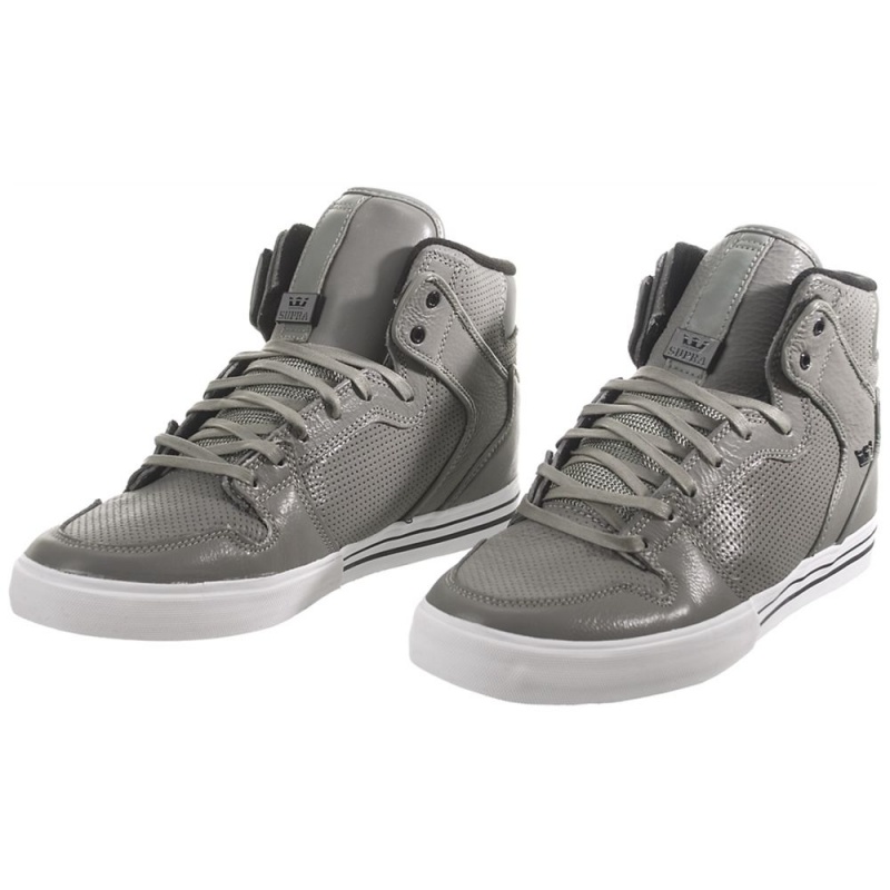 Cano Alto Supra Vaider Masculino Cinzentas | FAQHO9102