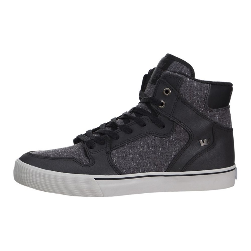 Cano Alto Supra Vaider Masculino Pretas Cinzentas | HMUEL4136