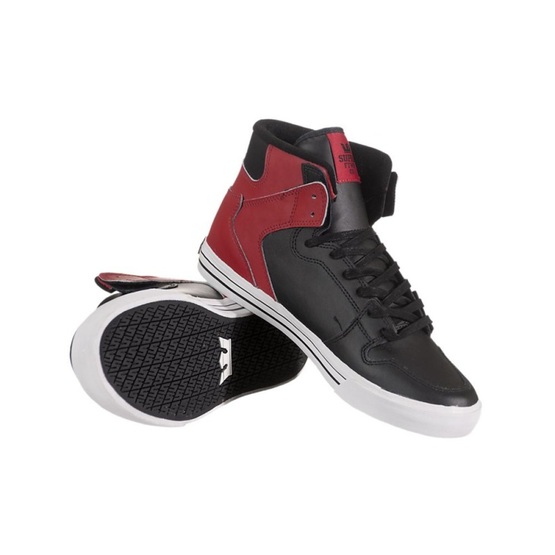 Cano Alto Supra Vaider Masculino Pretas Bordeaux | BDVZQ7814