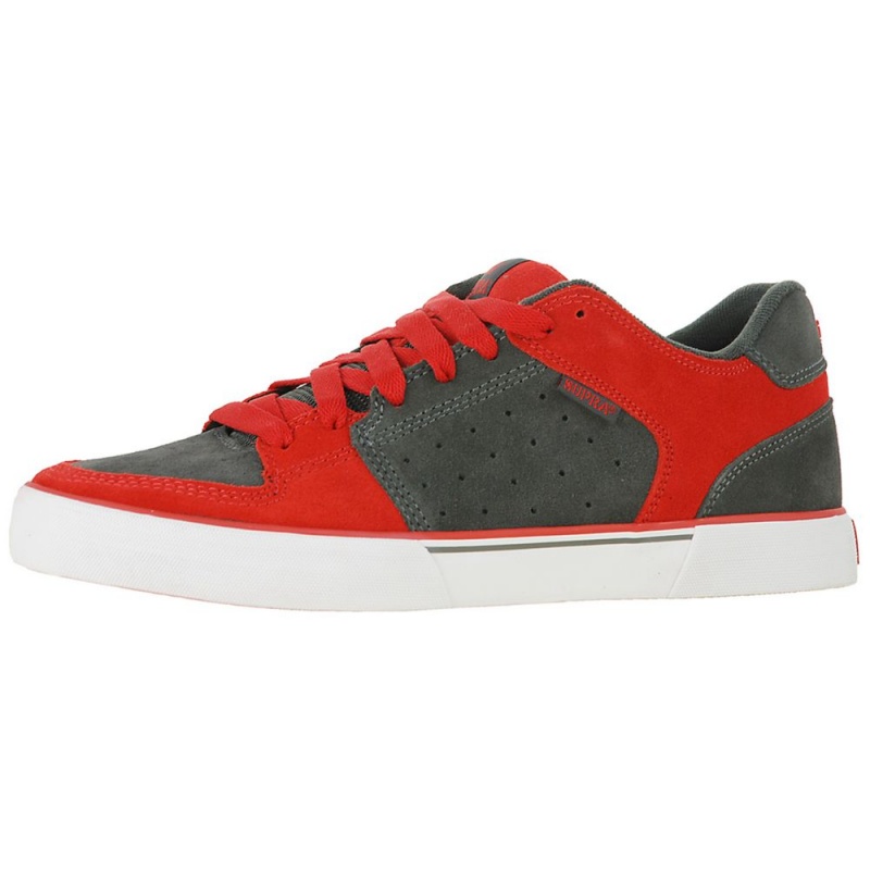 Cano Baixo Supra EE Vega Masculino Vermelhas Cinzentas | DOUWG0619