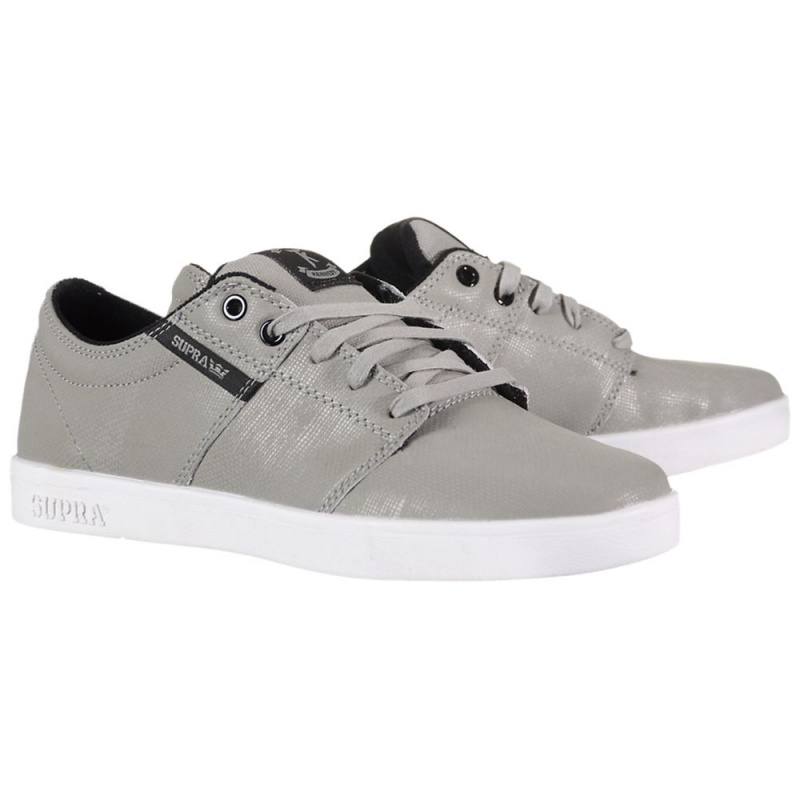 Cano Baixo Supra Stacks Feminino Cinzentas | RAHIX5403