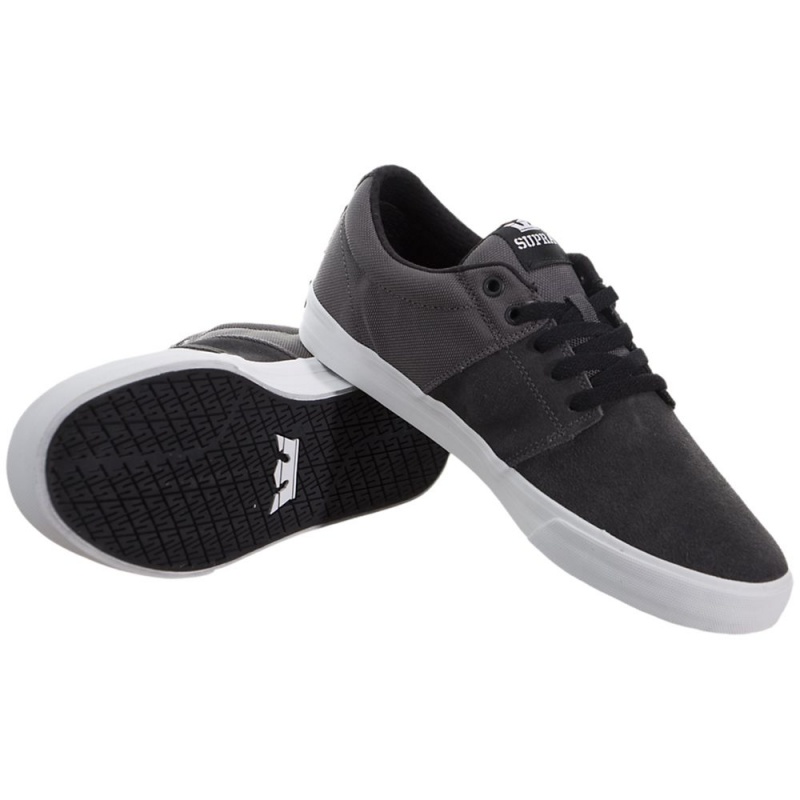 Cano Baixo Supra Stacks Vulc II Feminino Cinzentas | NJETL5673