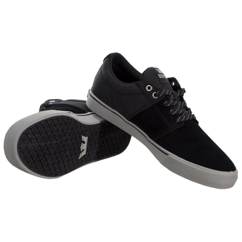 Cano Baixo Supra Stacks Vulc II Feminino Pretas | YAWRE9265