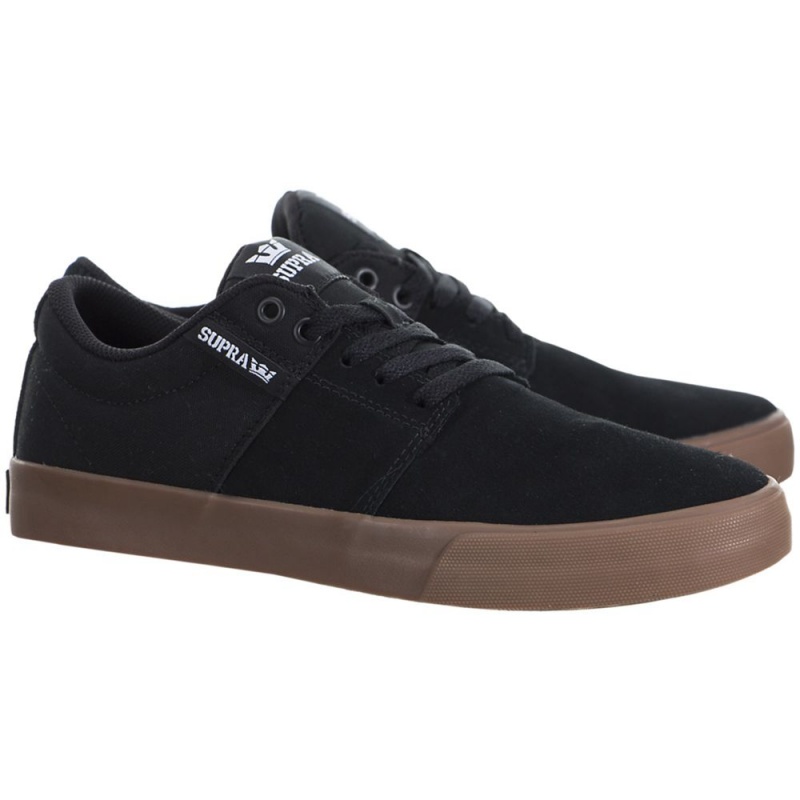 Cano Baixo Supra Stacks Vulc II Feminino Pretas | IBYCD8137