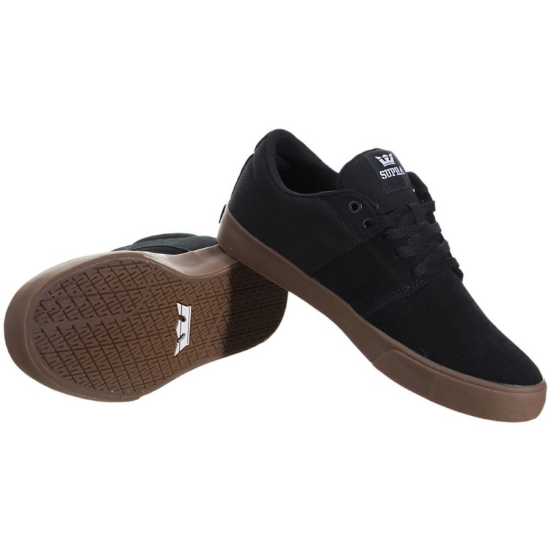 Cano Baixo Supra Stacks Vulc II Feminino Pretas | IBYCD8137