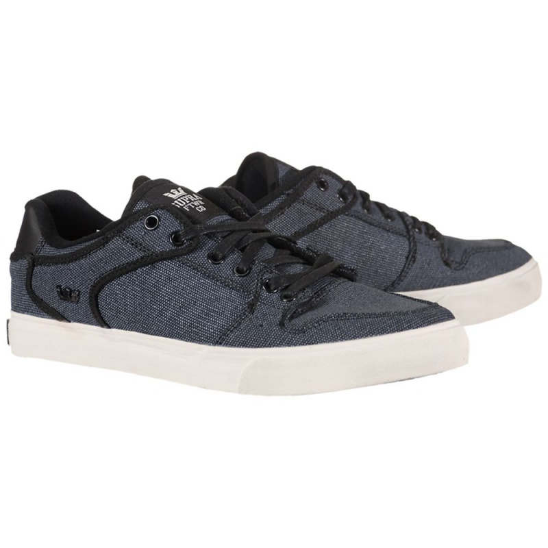 Cano Baixo Supra Vaider Low Masculino Pretas Branco | ZKVGD2459