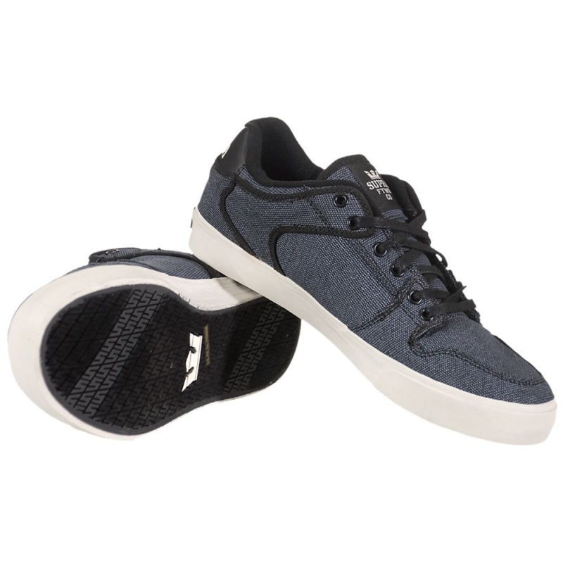 Cano Baixo Supra Vaider Low Masculino Pretas Branco | ZKVGD2459