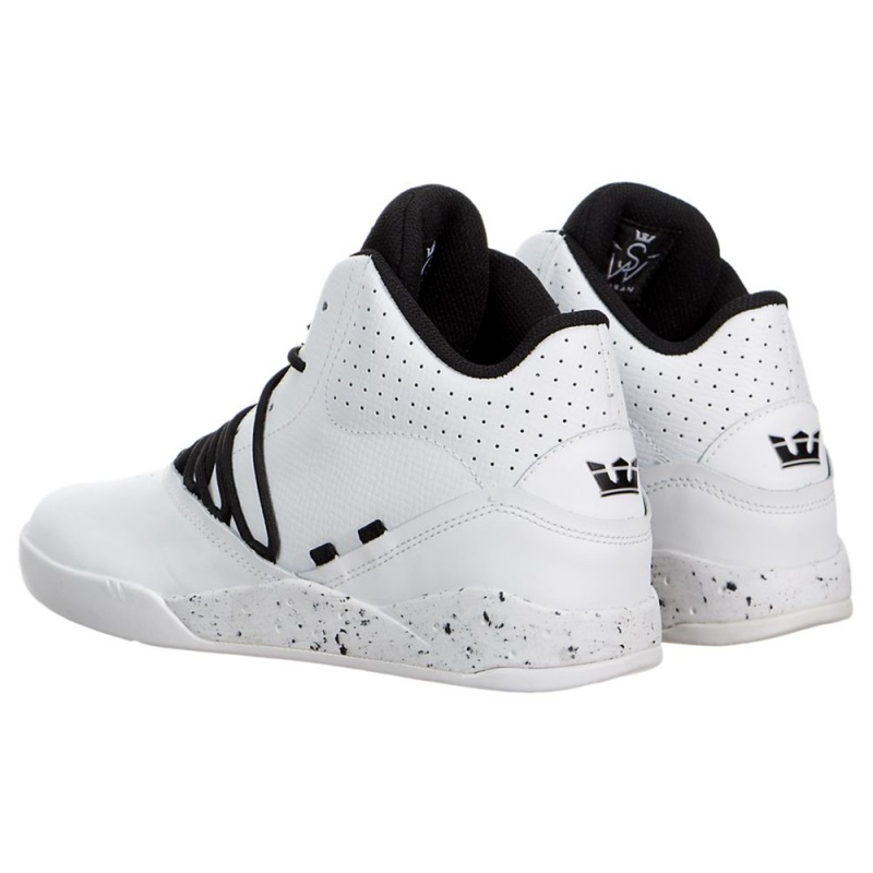 Sapatilhas Supra Estaban Feminino Branco Pretas | DGJZH2051