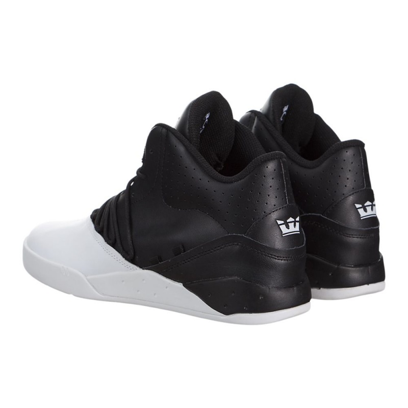 Sapatilhas Supra Estaban Feminino Pretas Branco | RETCJ7215