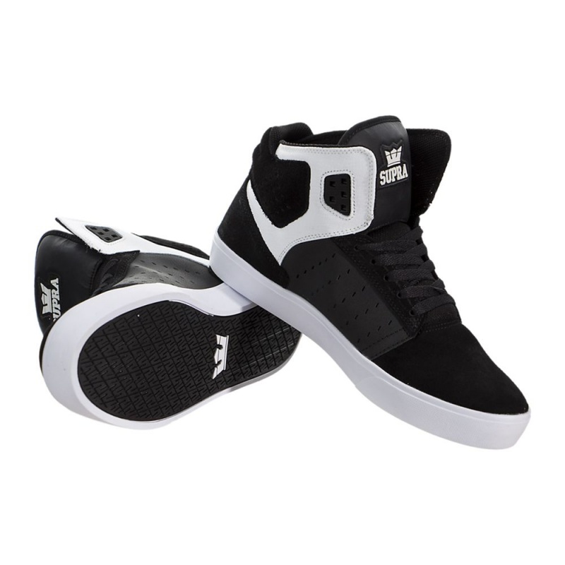 Tenis Skate Supra Atom Feminino Pretas Branco | GLUMO1697