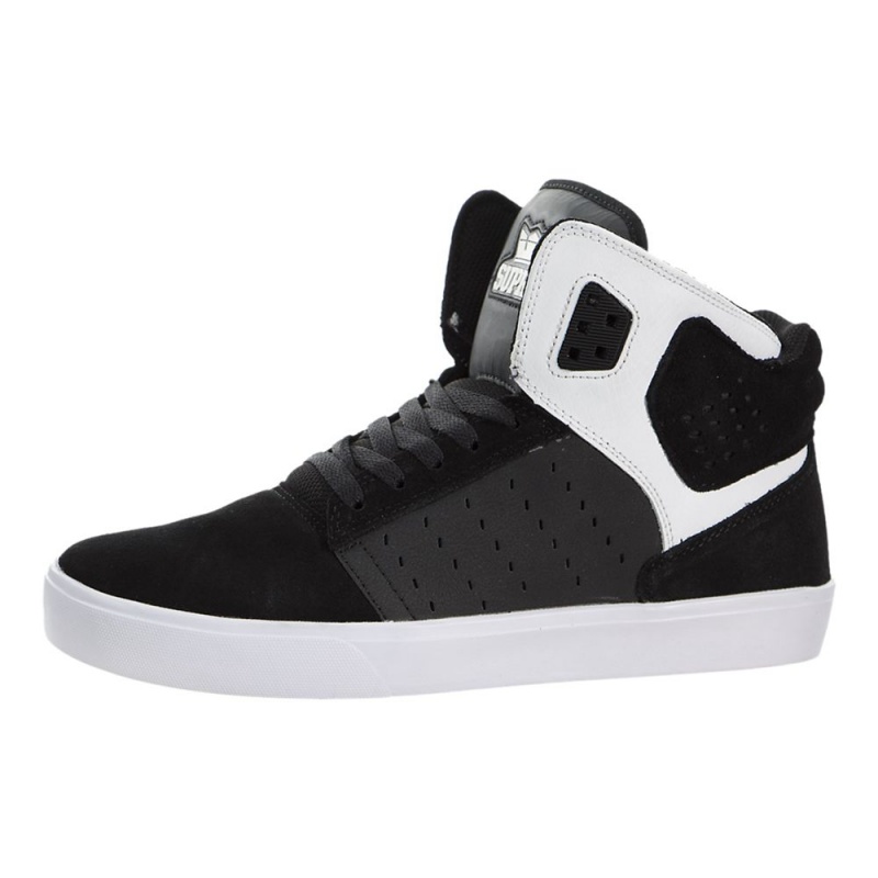 Tenis Skate Supra Atom Feminino Pretas Branco | GLUMO1697