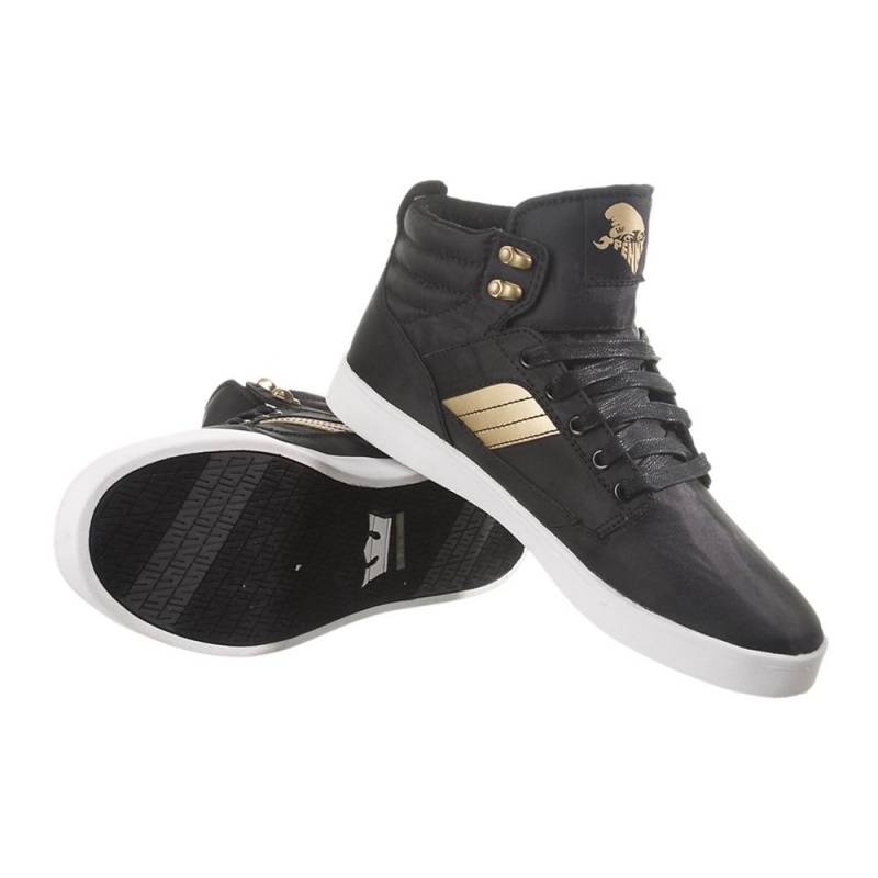 Tenis Skate Supra Bandit Feminino Pretas Douradas | JIQPE2760