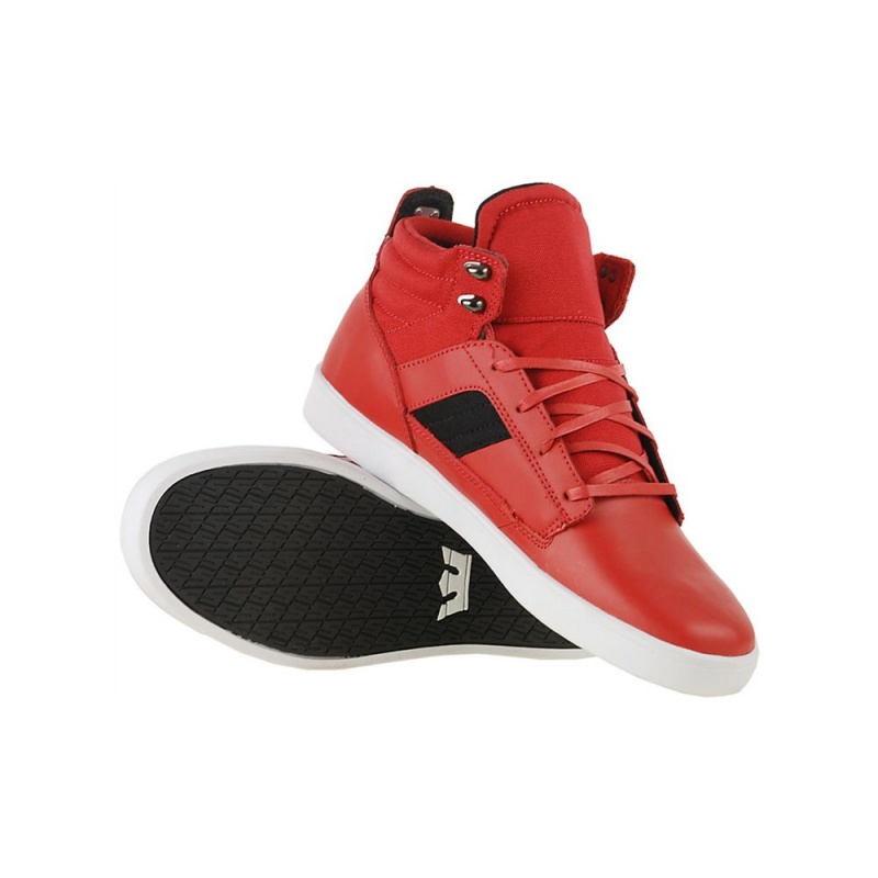 Tenis Skate Supra Bandit Medio Feminino Vermelhas | QPFVH0369