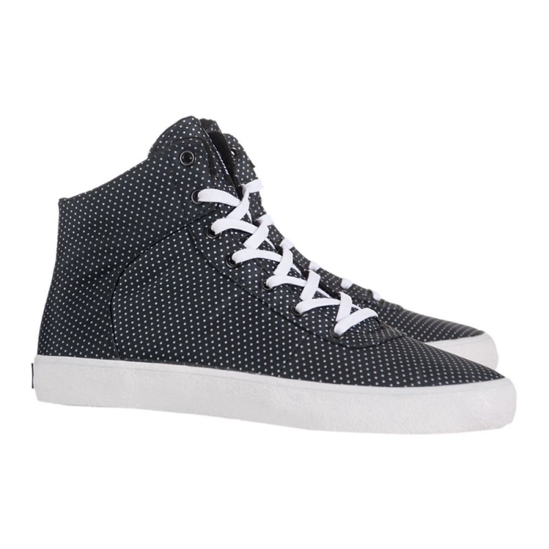 Tenis Skate Supra Cuttler Feminino Pretas Branco | IYTCW1489