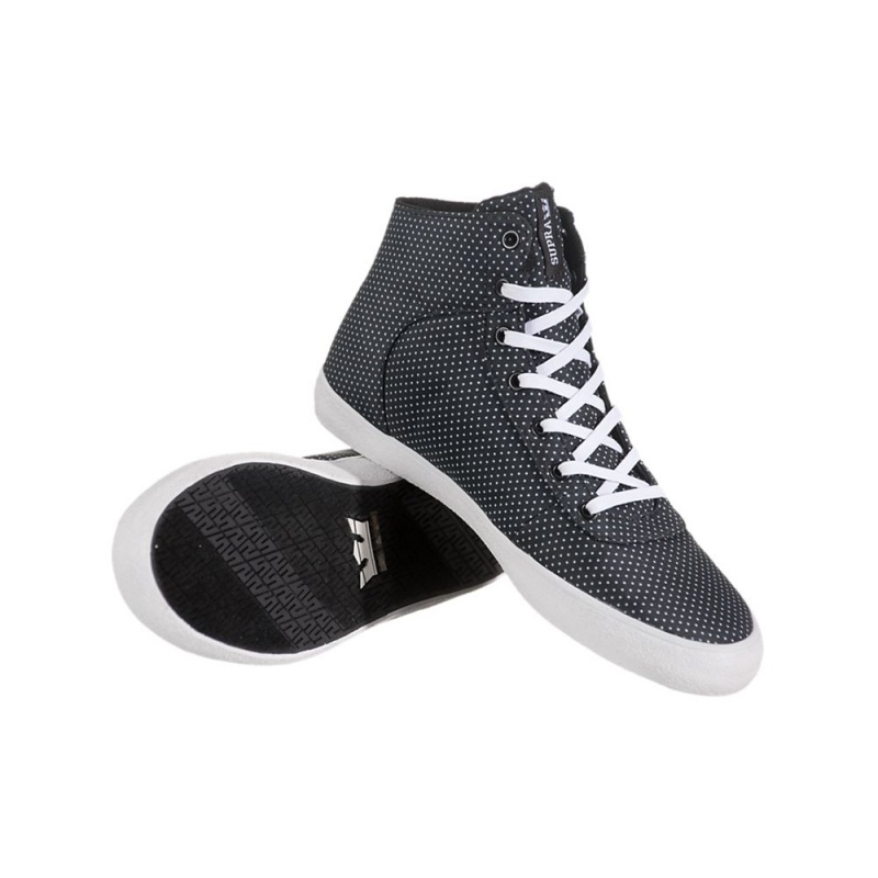 Tenis Skate Supra Cuttler Feminino Pretas Branco | IYTCW1489