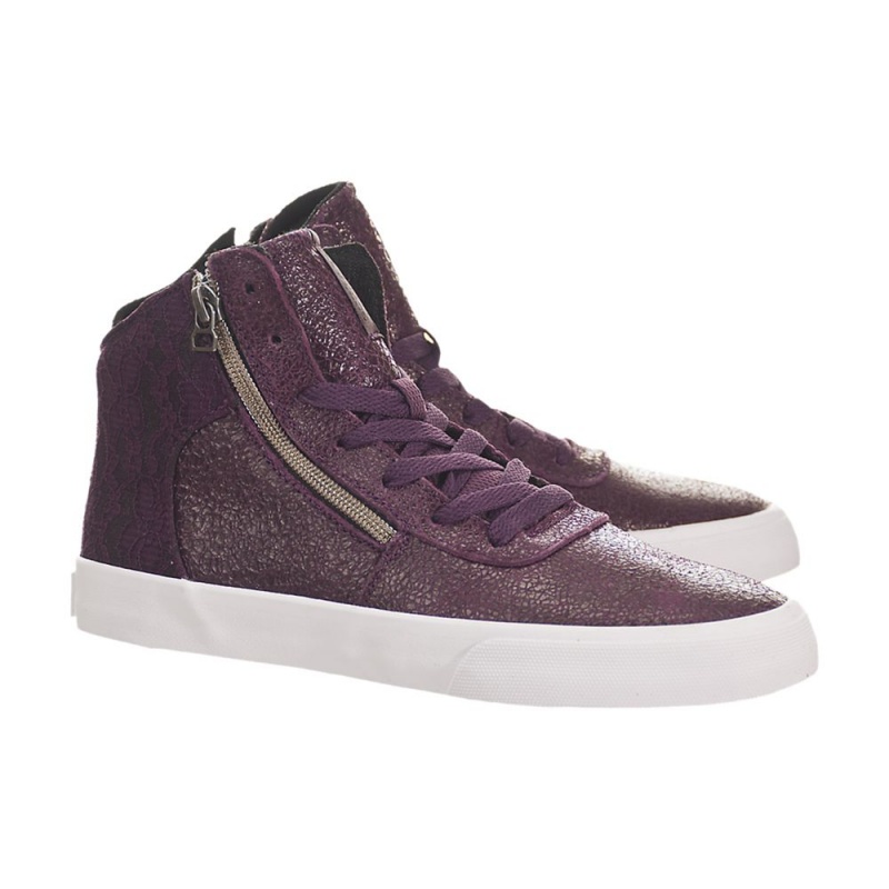 Tenis Skate Supra Cuttler Feminino Roxo | FCMRQ3581