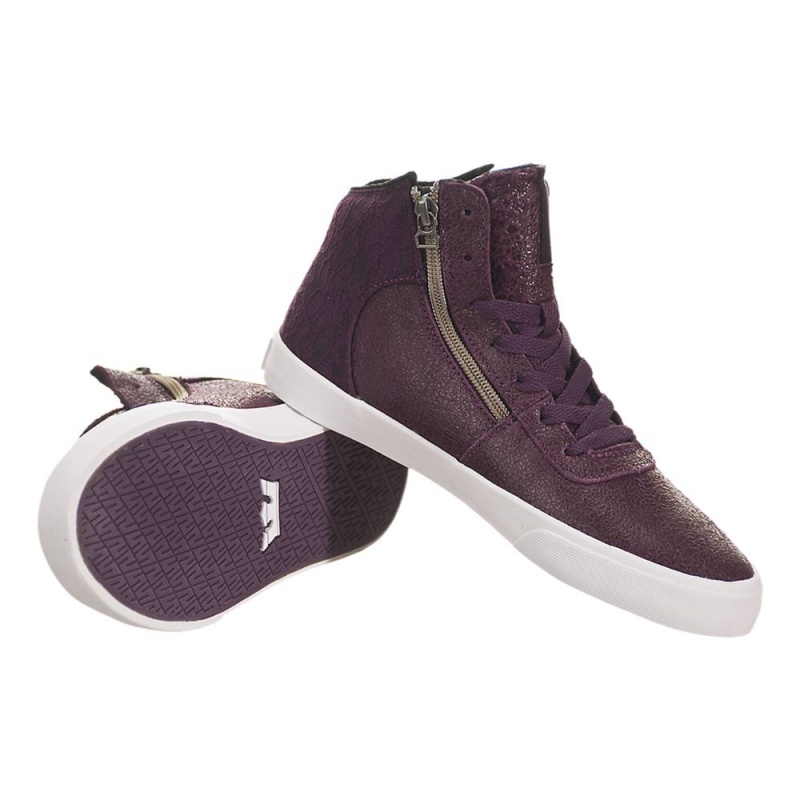 Tenis Skate Supra Cuttler Feminino Roxo | FCMRQ3581