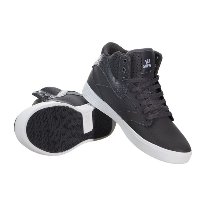 Tenis Skate Supra Khan Feminino Cinzentas | PLIWK6751