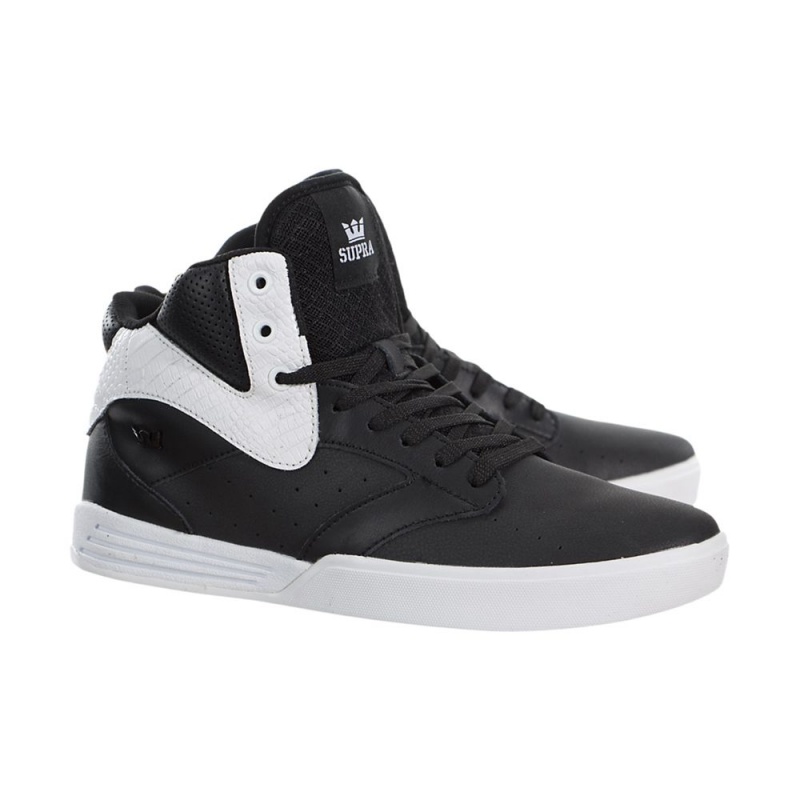 Tenis Skate Supra Khan Feminino Pretas Branco | JLDSV4960