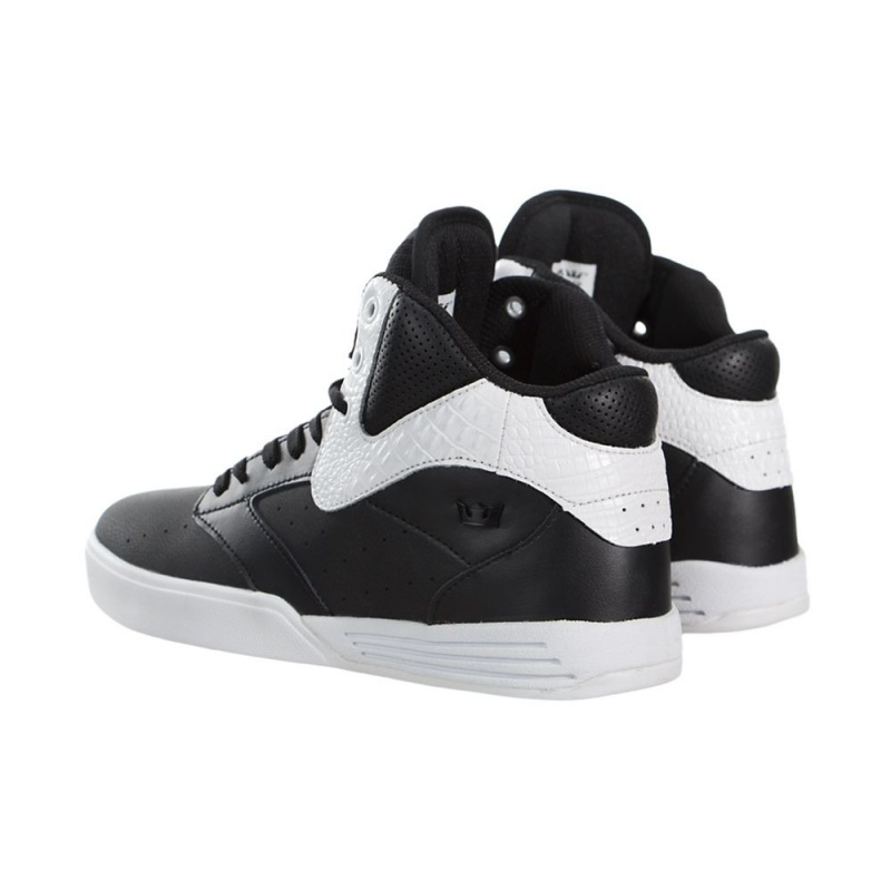 Tenis Skate Supra Khan Feminino Pretas Branco | JLDSV4960