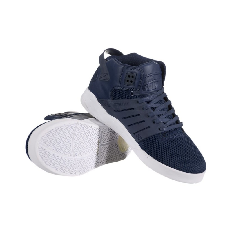 Tenis Skate Supra SkyTop III Feminino Azul Marinho | ANMZV9184