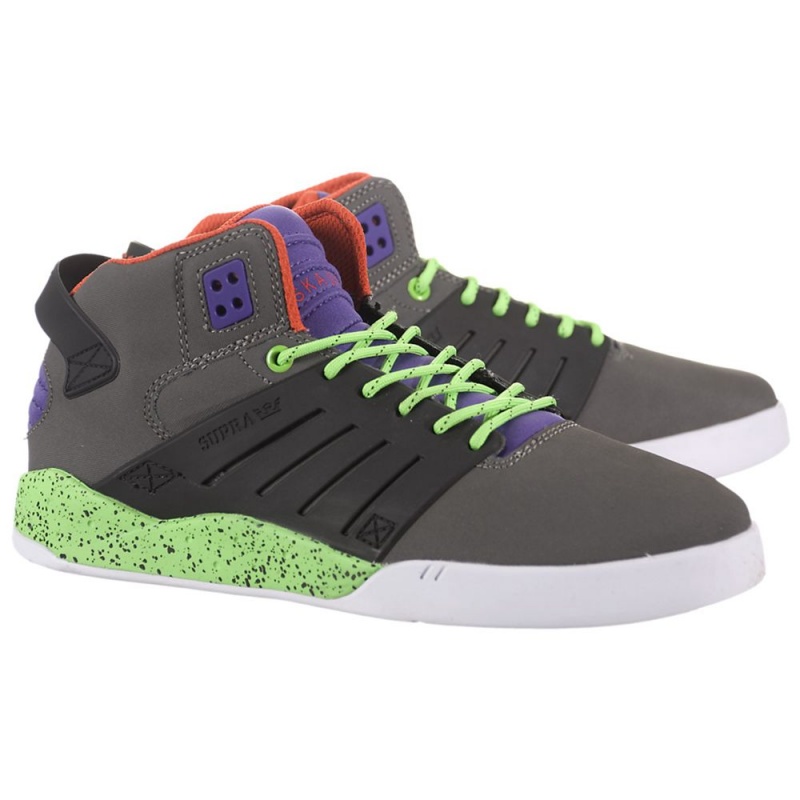 Tenis Skate Supra SkyTop III Feminino Cinzentas Pretas | UYCRW4382