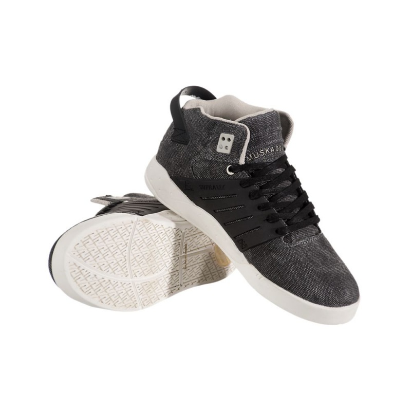 Tenis Skate Supra SkyTop III Feminino Cinzentas Pretas | EUMHW6941