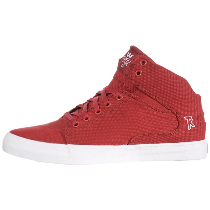 Tenis Skate Supra Society Medio Feminino Vermelhas | JOZHM1458