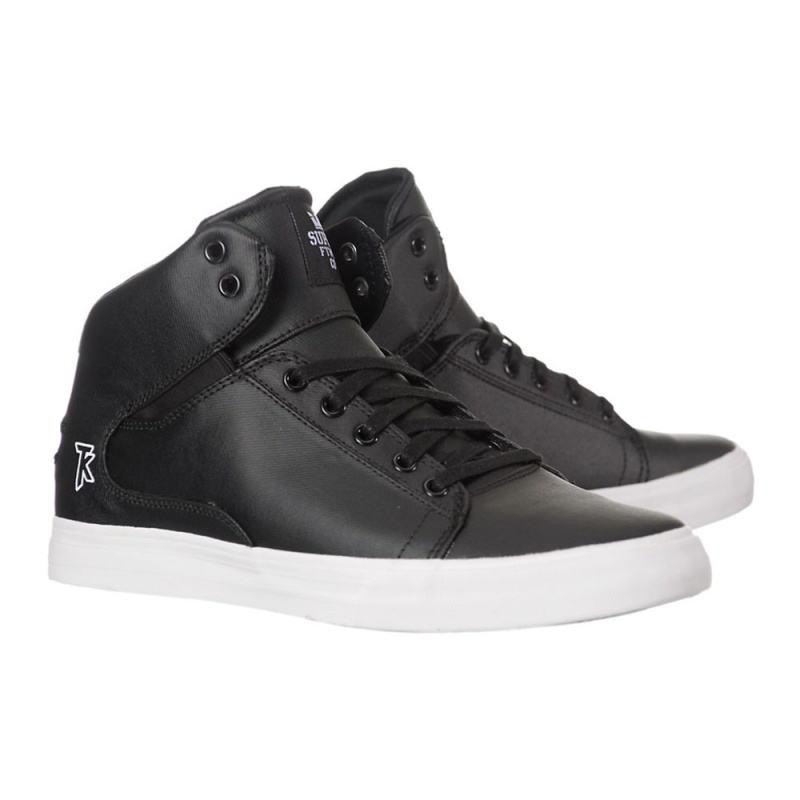 Tenis Skate Supra Society Medio Feminino Pretas | XQMIS4157